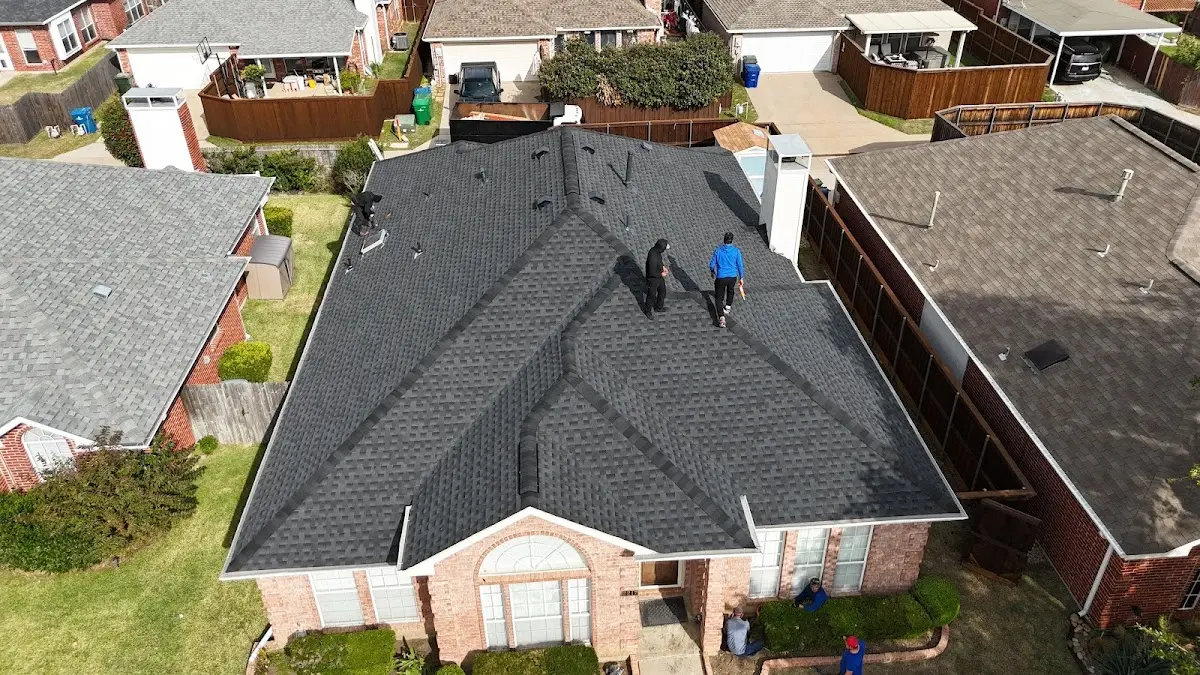 Slate & Tile Roof Repair work in progress on a Chino Hills property